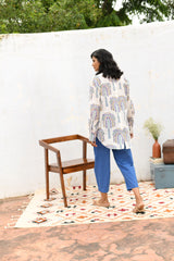 Oversized Hand Block Print Shirt