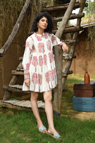 Short Dress - Khajur Tree Print