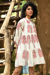 Short Dress - Khajur Tree Print