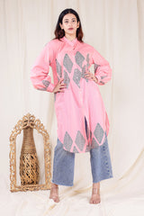 Pink Delight Hand Block Print Tunic