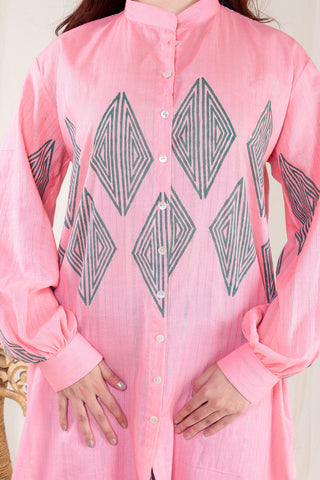 Pink Delight Hand Block Print Tunic